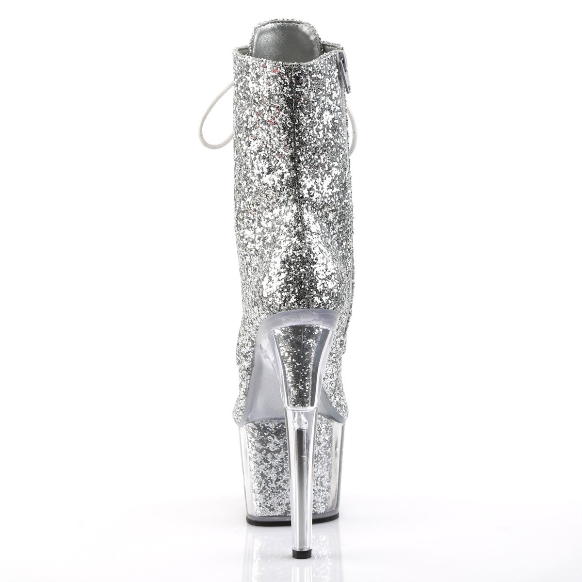 Pleaser Adore-1020G S/M - Silver High-Platform Ankle Boots