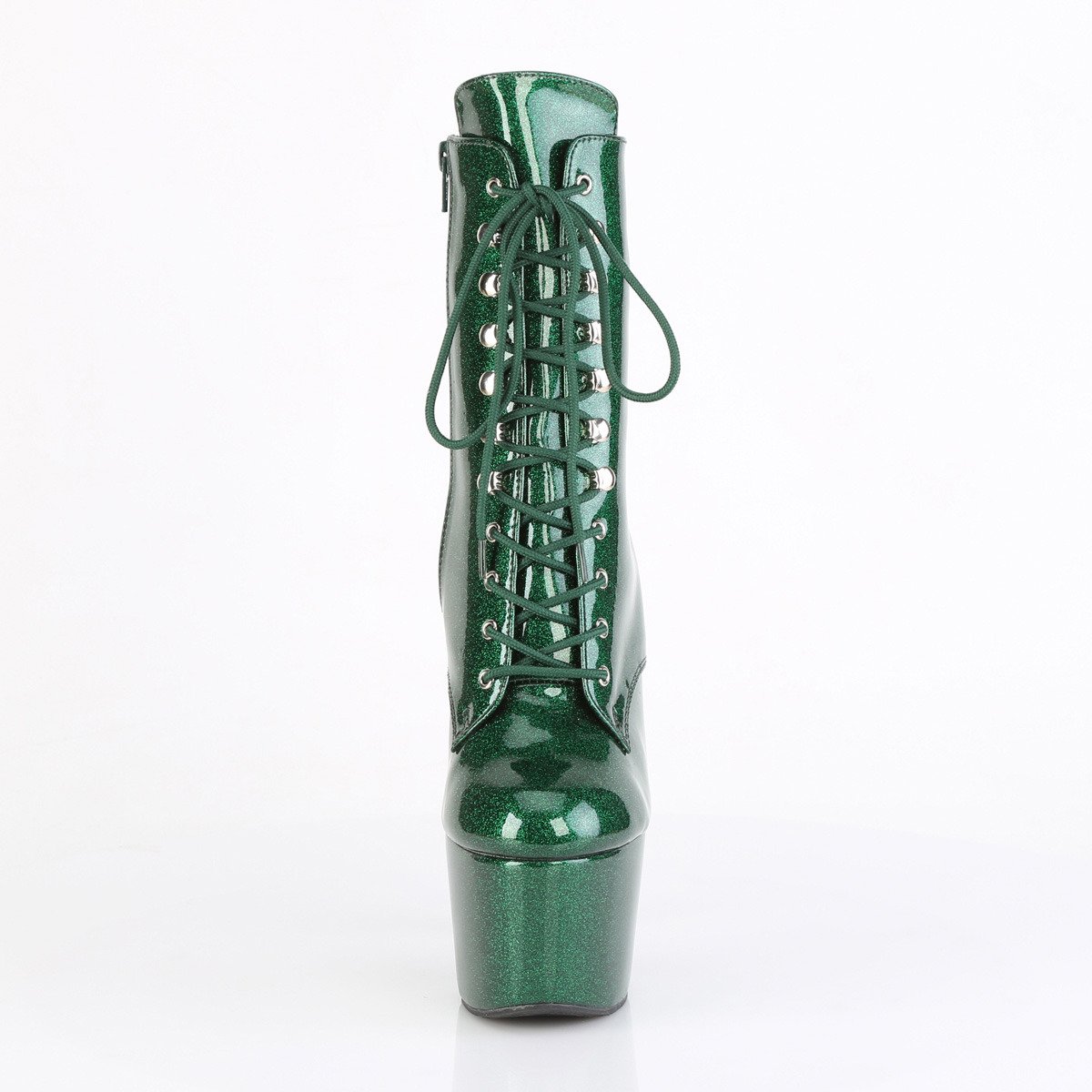 Pleaser Adore-1020GP EMGNG/M - Shiny Green High-Platform Ankle Boots