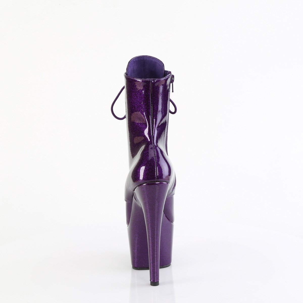 Pleaser Adore-1020GP PPG/M - Shiny Violet High-Platform Ankle Boots