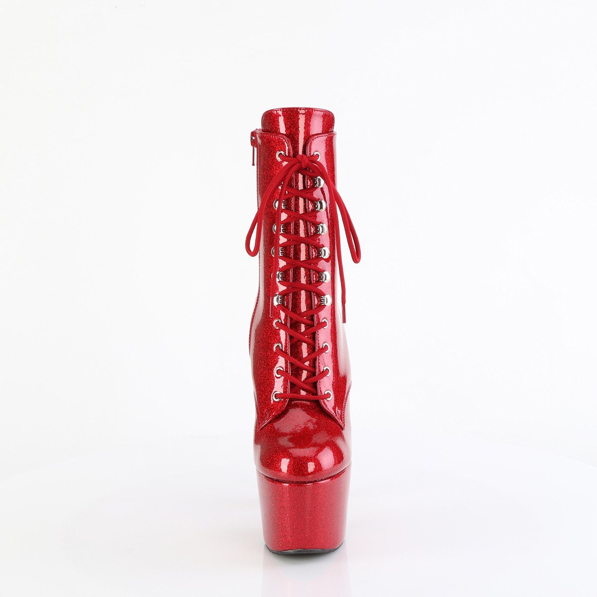Pleaser Adore-1020GP RYRG/M - Shiny Red High-Platform Ankle Boots