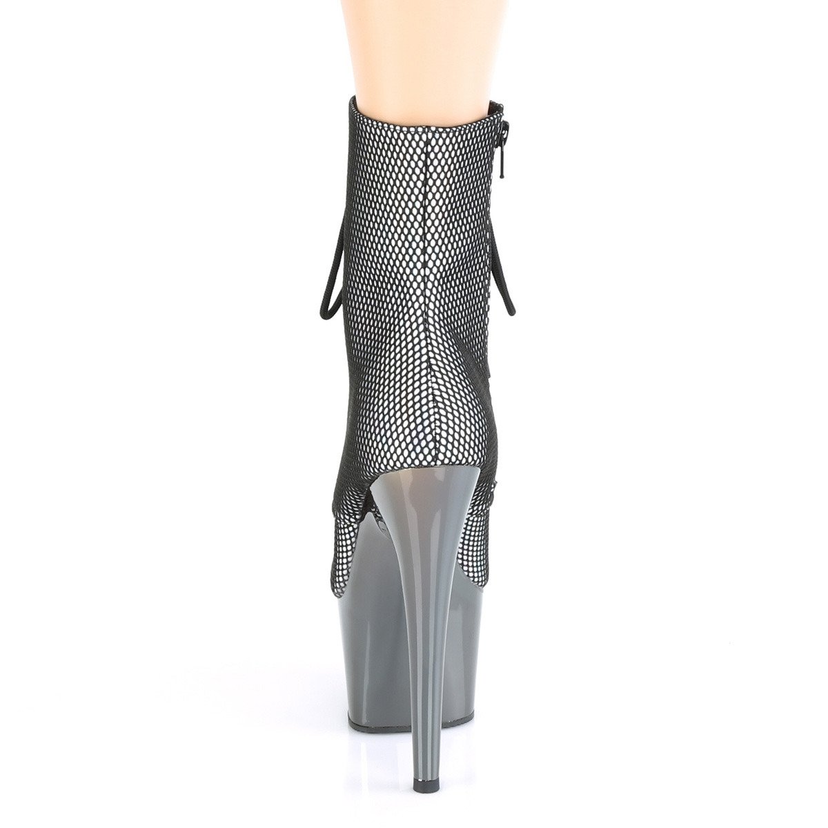 Pleaser Adore-1020HFN SHG/PWCH - Silver High-Platform Ankle Boots