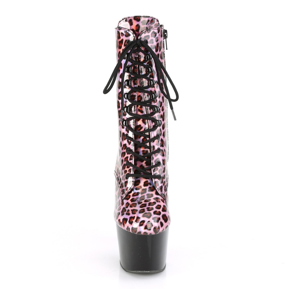 Pleaser Adore-1020LP PNHG/B - Shiny Pink High-Platform Ankle Boots