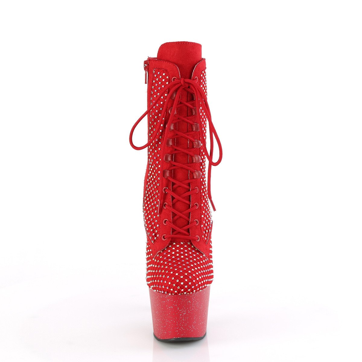 Pleaser Adore-1020RM RFS-RS/M - Red High-Platform Ankle Boots