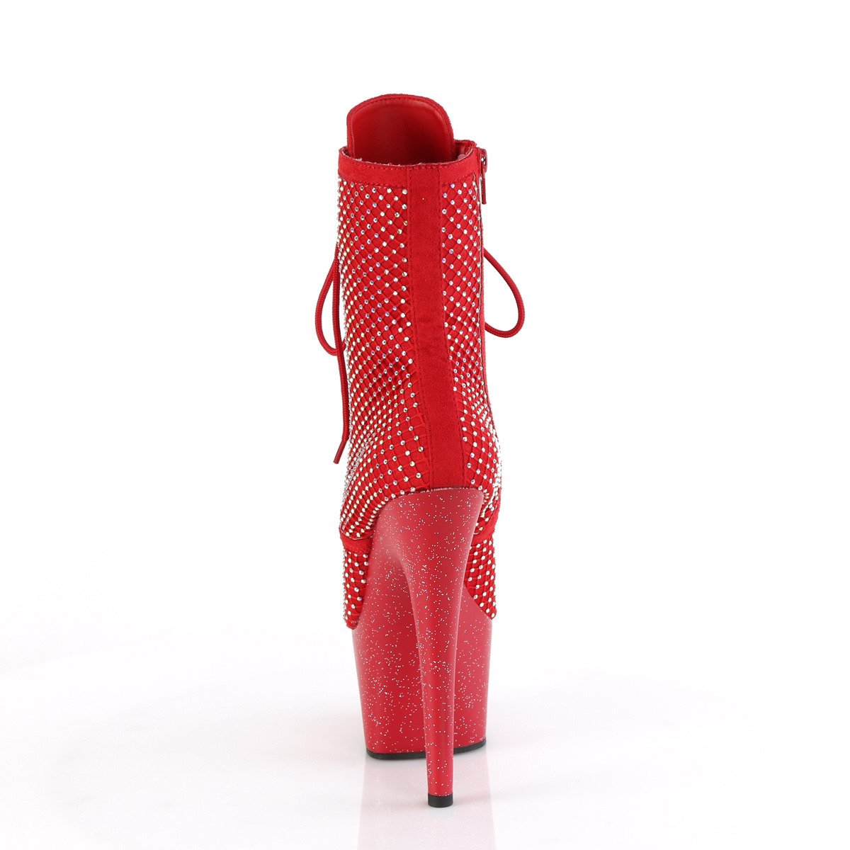 Pleaser Adore-1020RM RFS-RS/M - Red High-Platform Ankle Boots