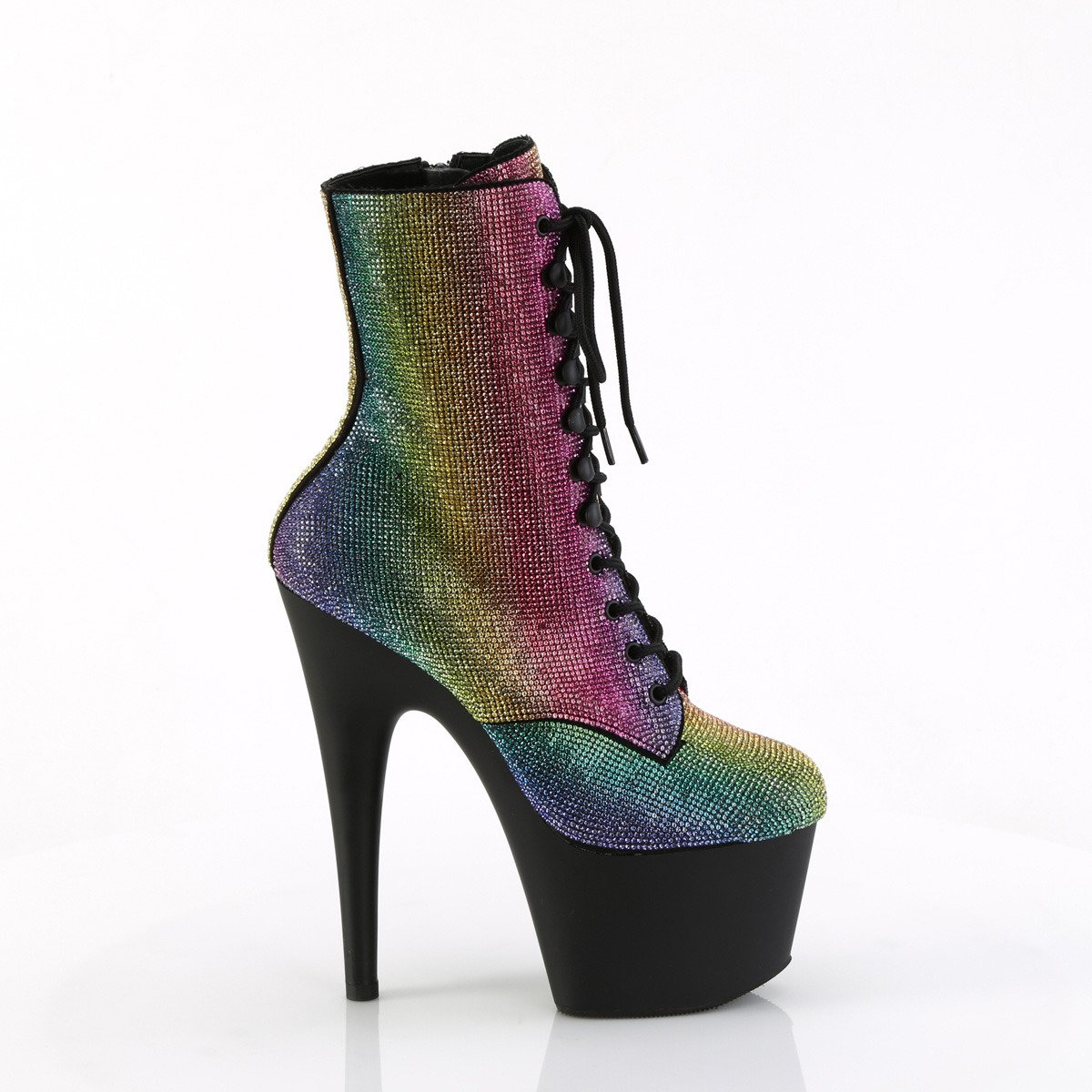 Pleaser Adore-1020RS RBOWRS/B - Multicolour High-Platform Ankle Boots