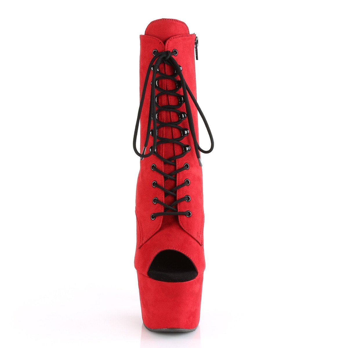 Pleaser Adore-1021FS RFS/M - Red High-Platform Ankle Boots