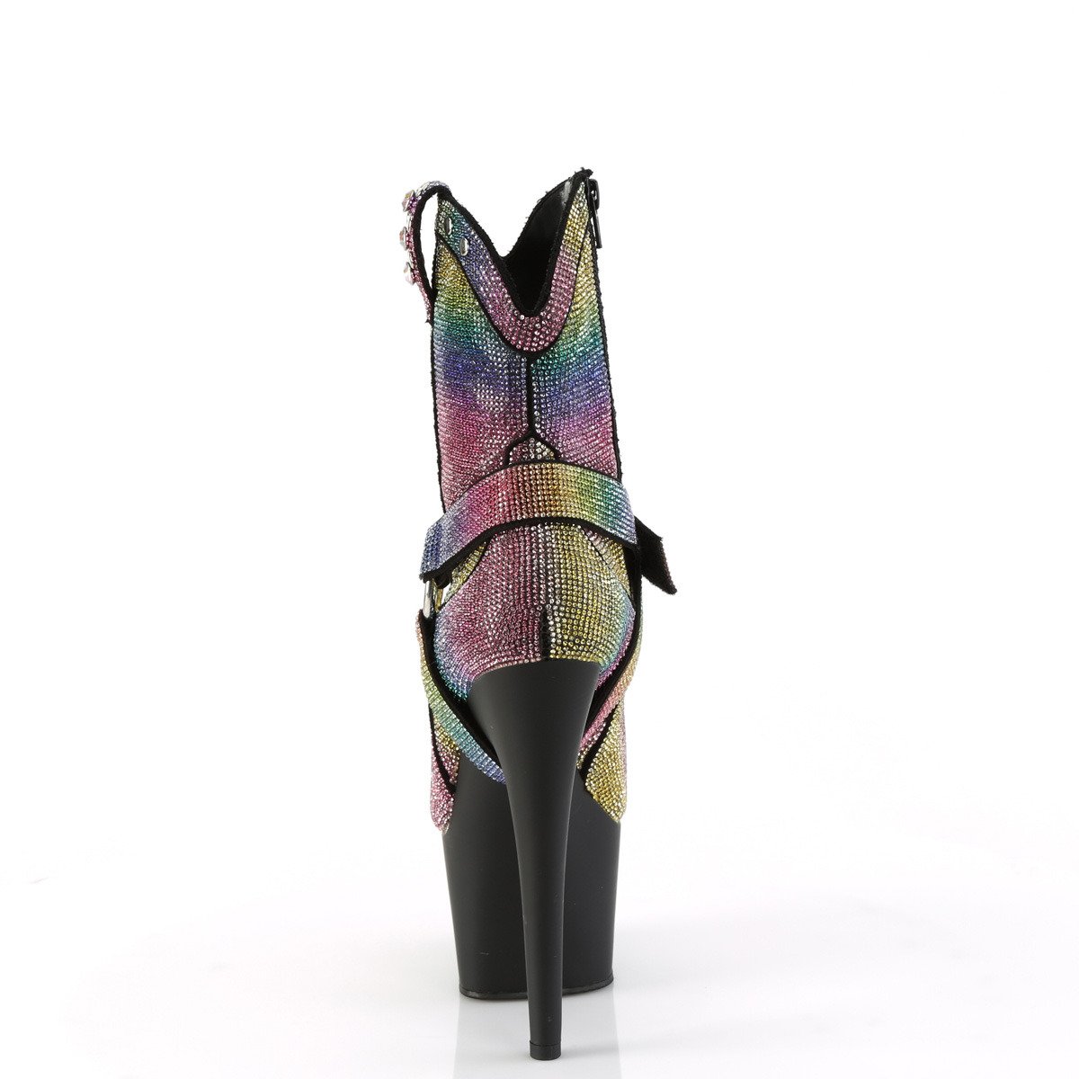 Pleaser Adore-1029RS MCRS/B - Multicolour High-Platform Ankle Boots