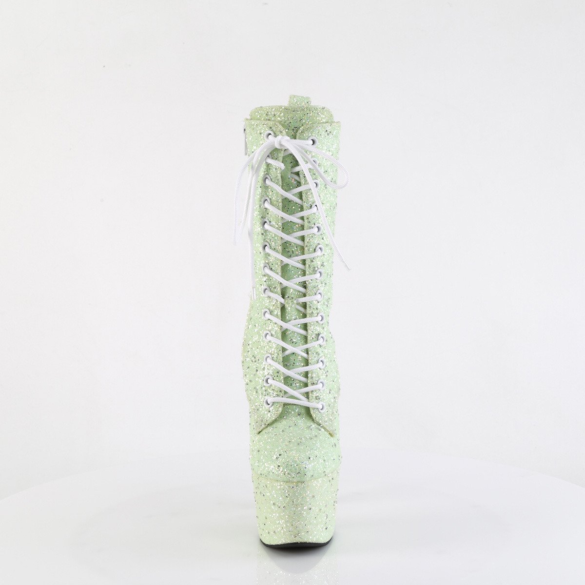 Pleaser Adore-1040GR MTMCG/M - Green High-Platform Ankle Boots