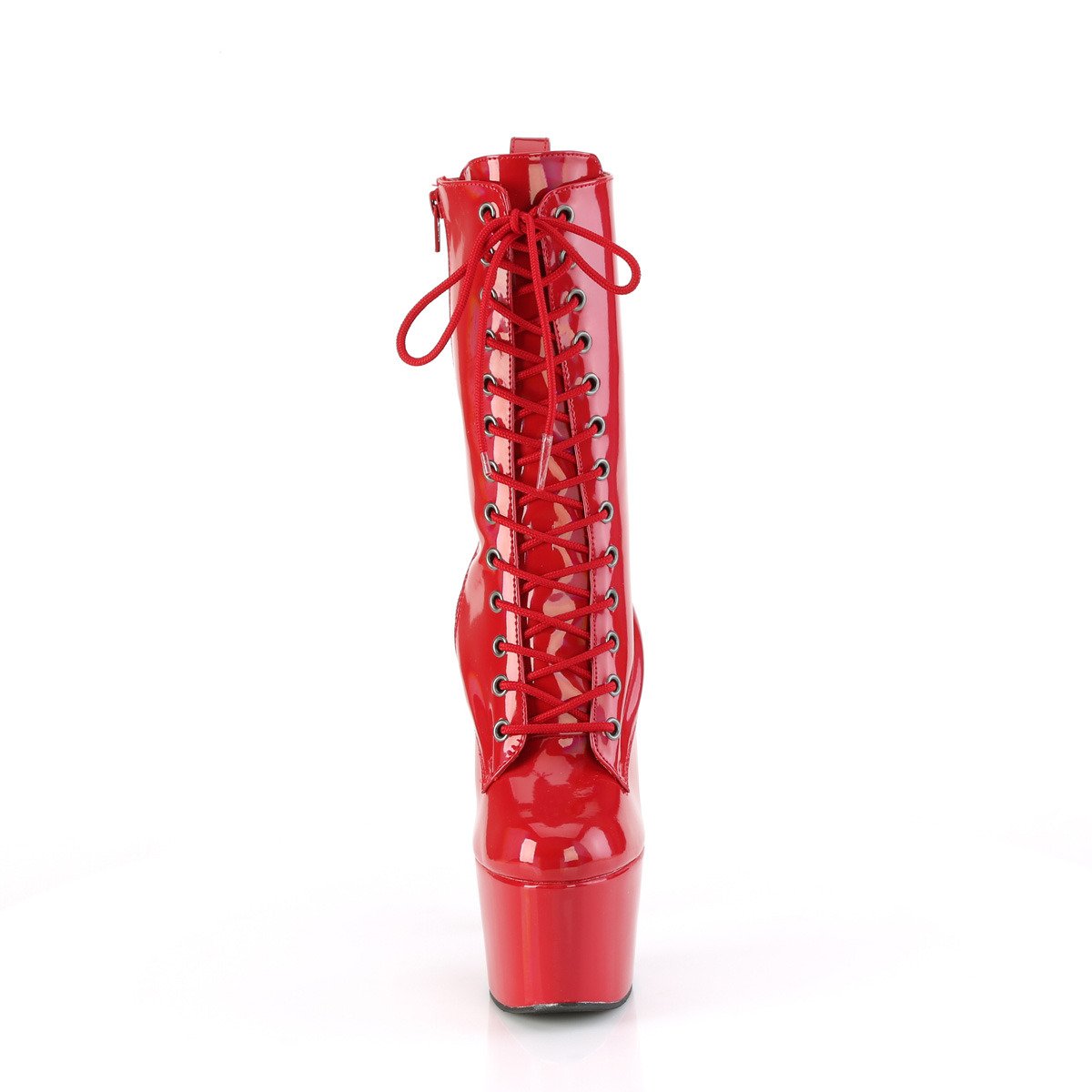 Pleaser Adore-1040WR-HG RHG/M - Shiny Red High-Platform Ankle Boots