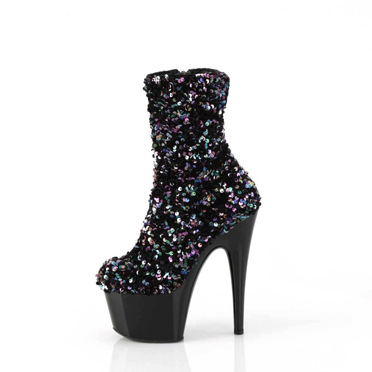 Pleaser Adore-1042SQ BMCSQ/B - Black High-Platform Ankle Boots