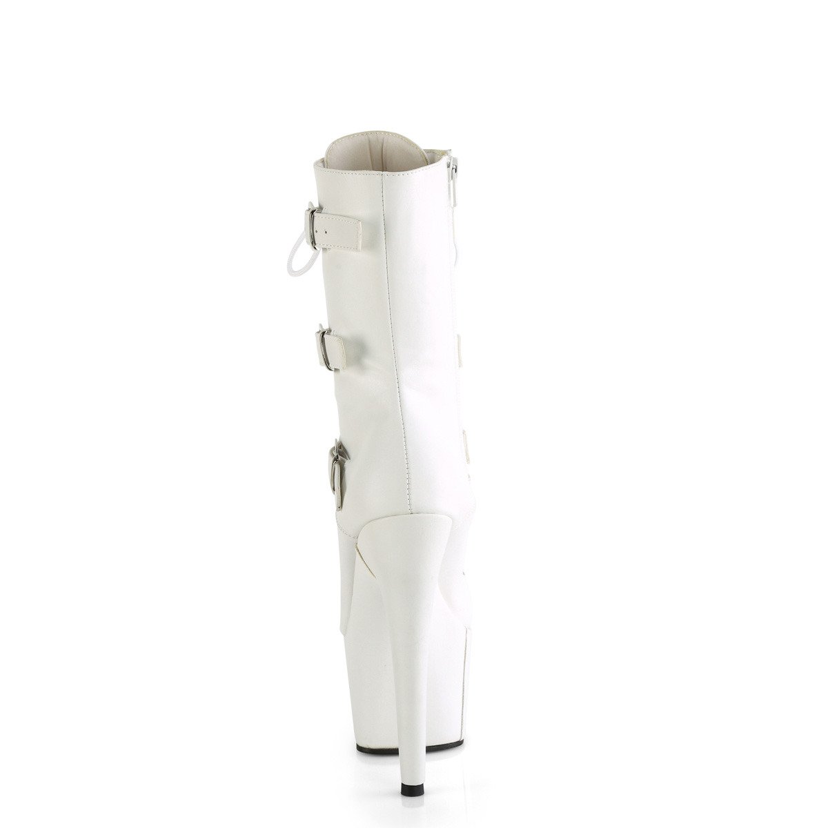 Pleaser Adore-1043 WPU/M - White High-Platform Ankle Boots