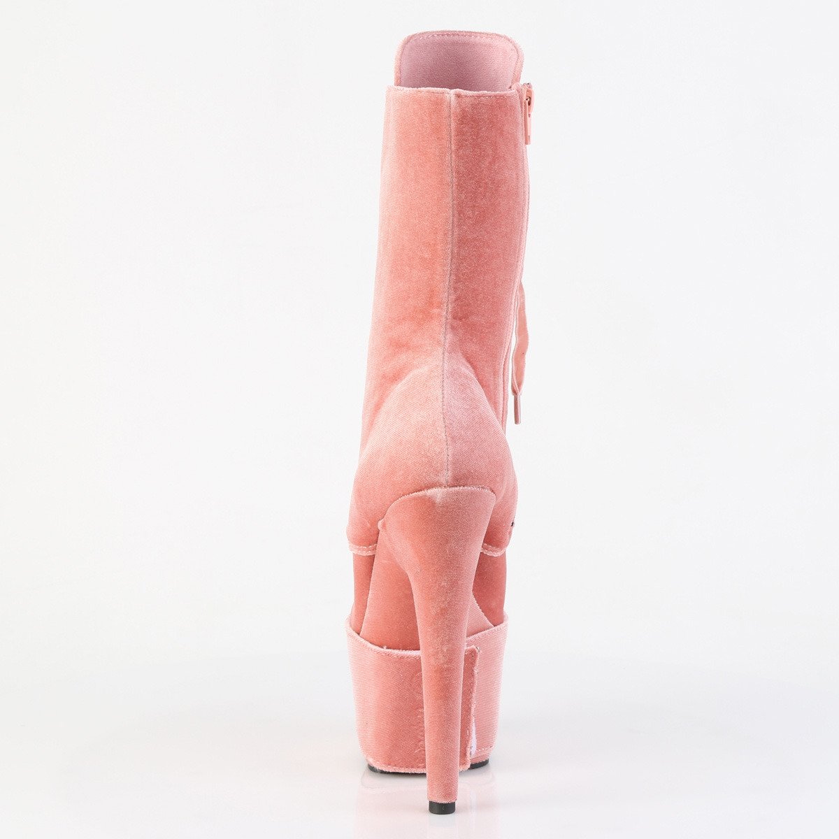 Pleaser Adore-1045VEL DTPN/M - Pink High-Platform Ankle Boots