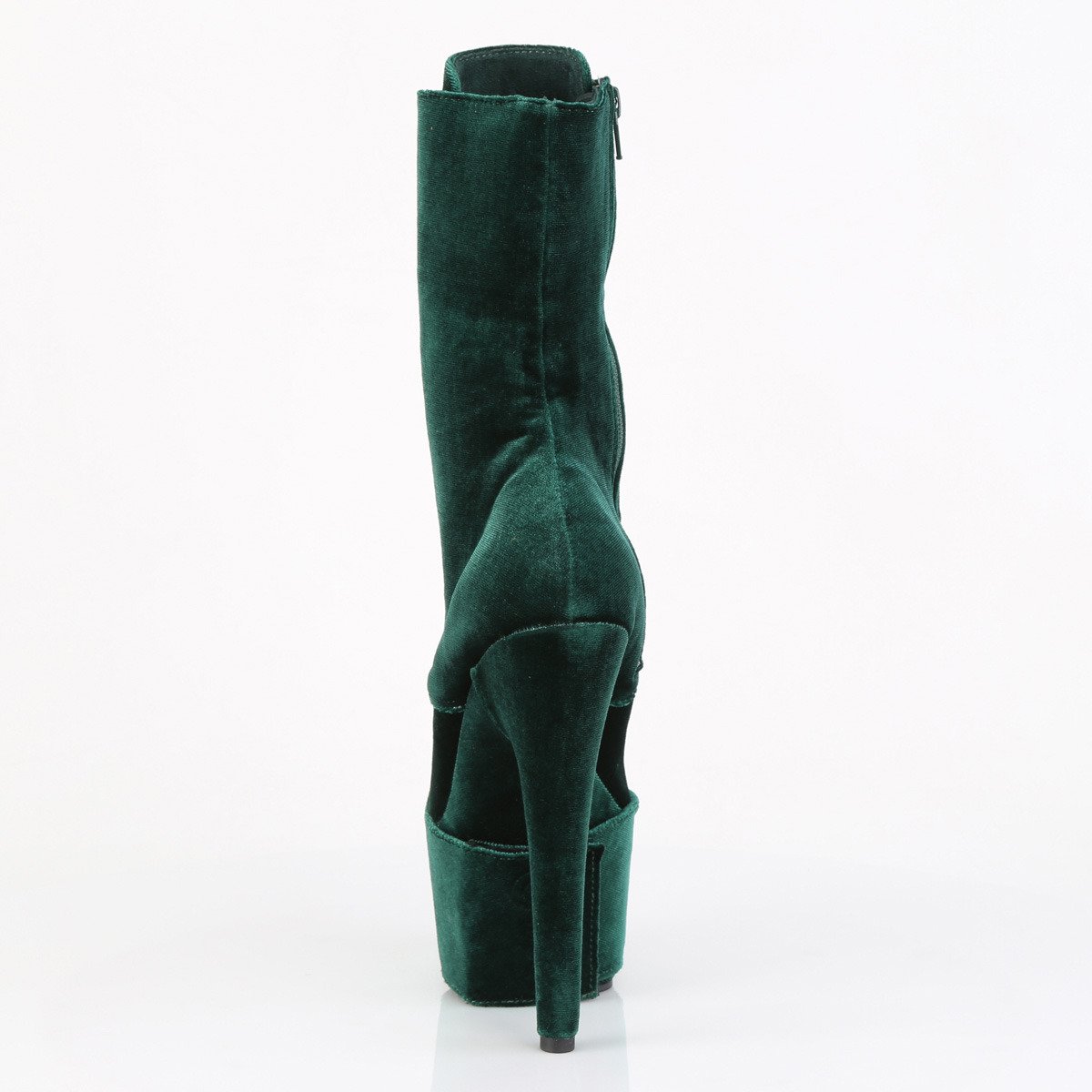Pleaser Adore-1045VEL EMGN/M - Green High-Platform Ankle Boots