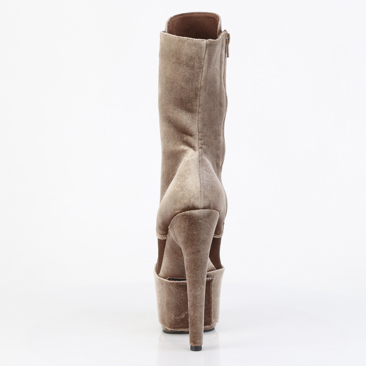 Pleaser Adore-1045VEL K/M - Brown High-Platform Ankle Boots