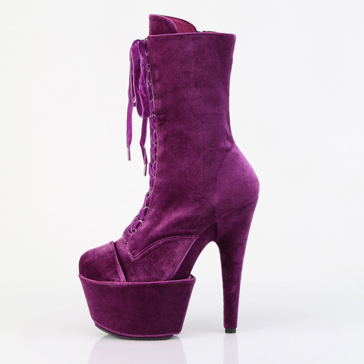 Pleaser Adore-1045VEL PP/M - Violet High-Platform Ankle Boots