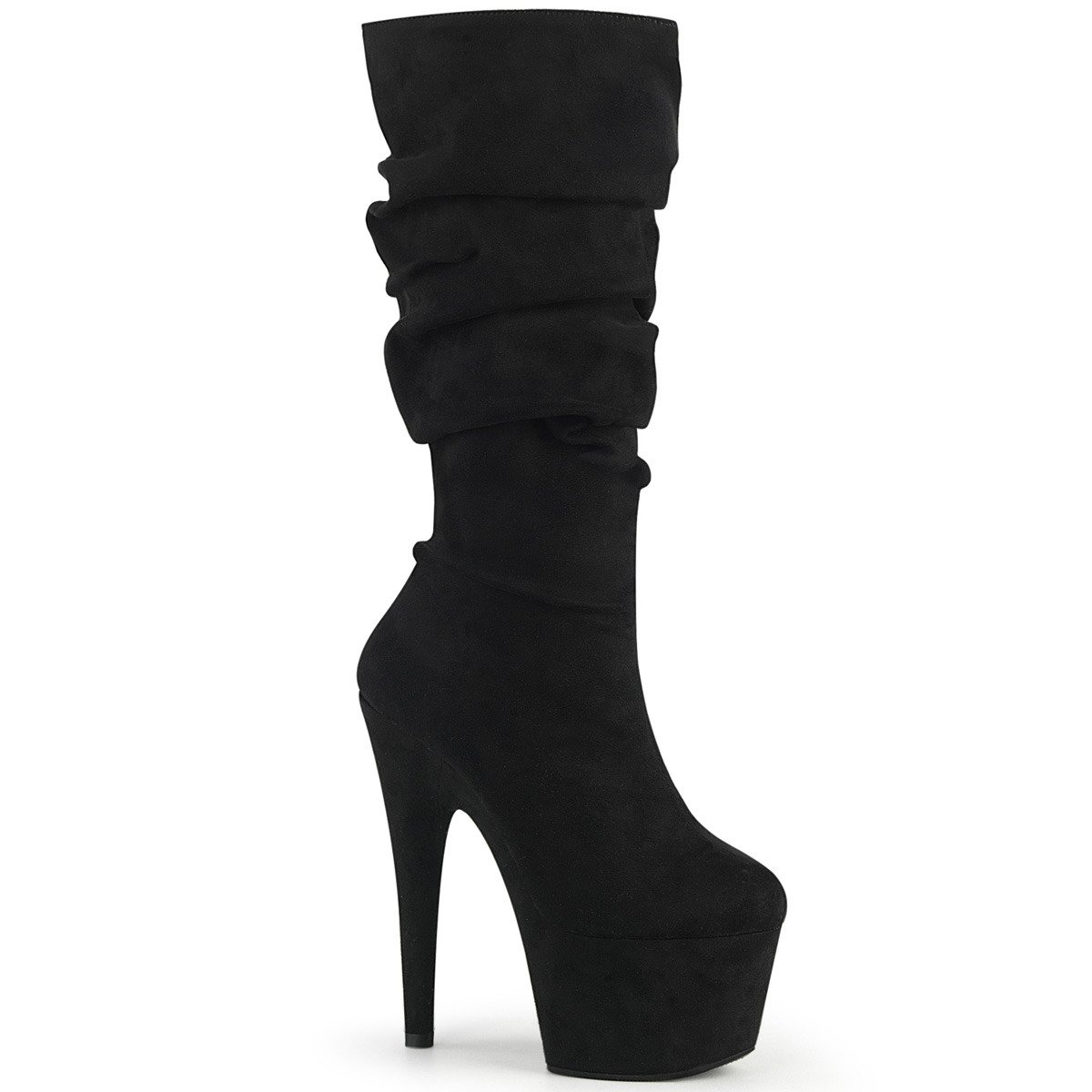 Pleaser Adore-1061 BFS/M - Black High-Platform Knee High Boots