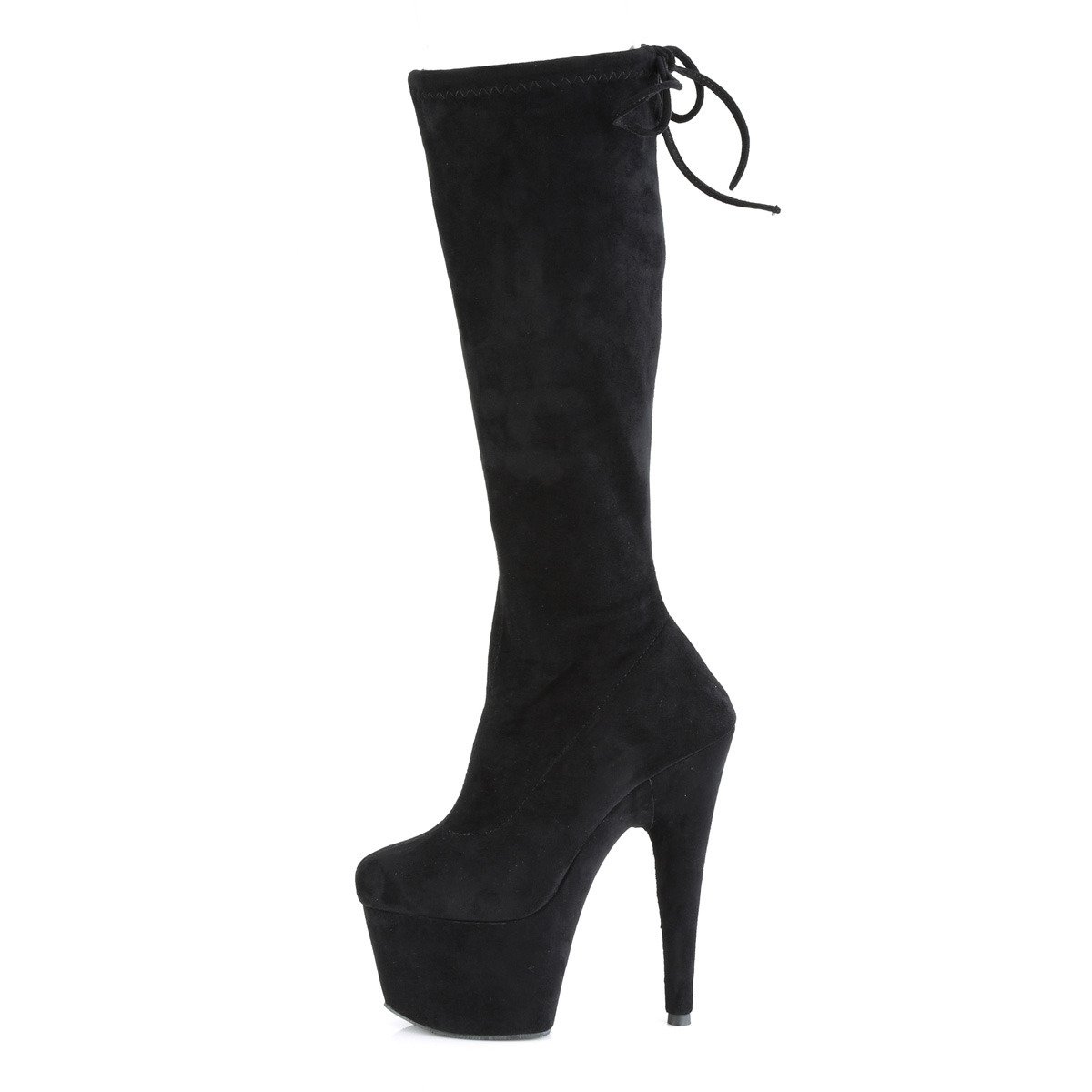 Pleaser Adore-2008 BFS/M - Black High-Platform Knee High Boots