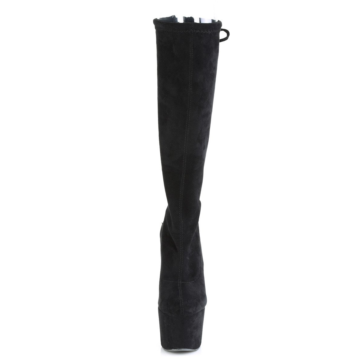 Pleaser Adore-2008 BFS/M - Black High-Platform Knee High Boots