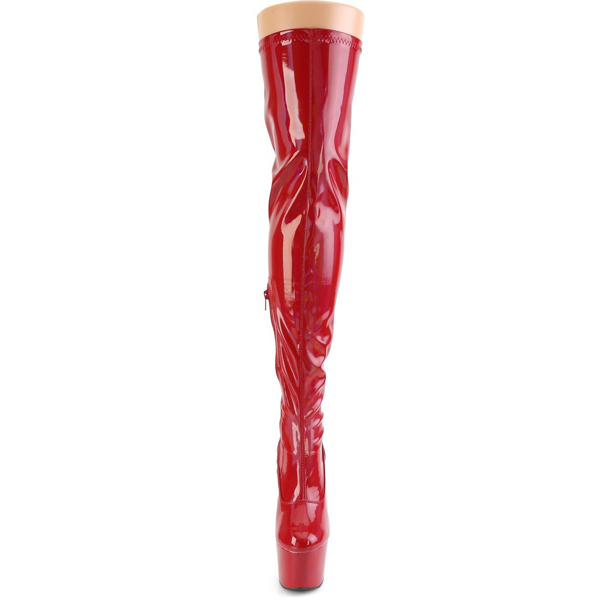 Pleaser Adore-3000HWR RHG/M - Shiny Red High-Platform Thigh High Boots