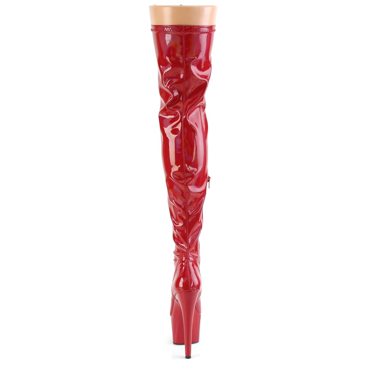 Pleaser Adore-3000HWR RHG/M - Shiny Red High-Platform Thigh High Boots