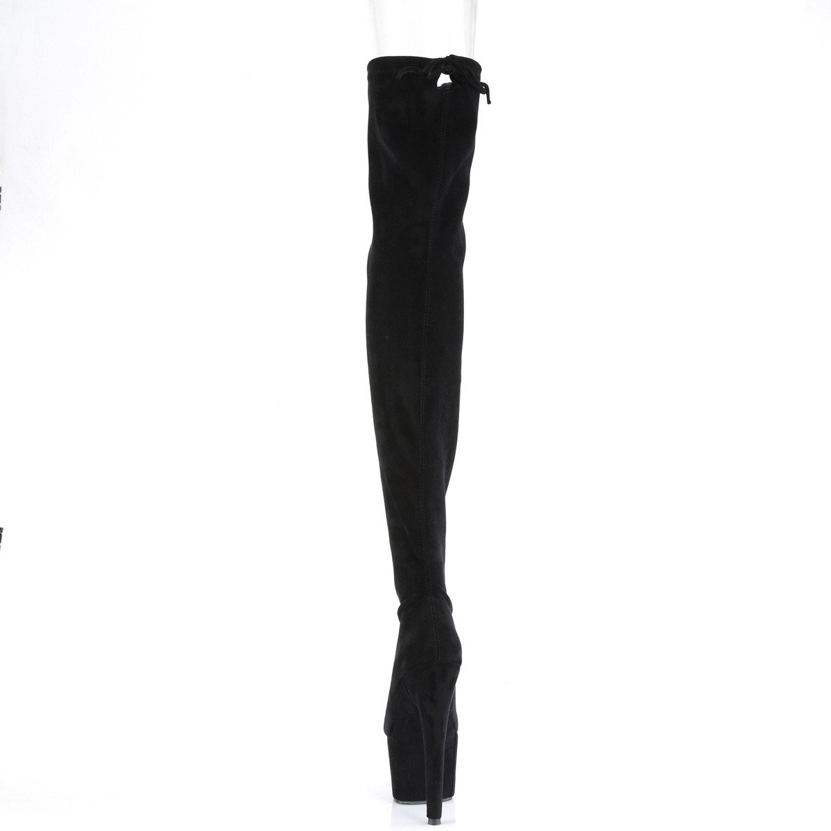 Pleaser Adore-3008 BFS/M - Black High-Platform Thigh High Boots