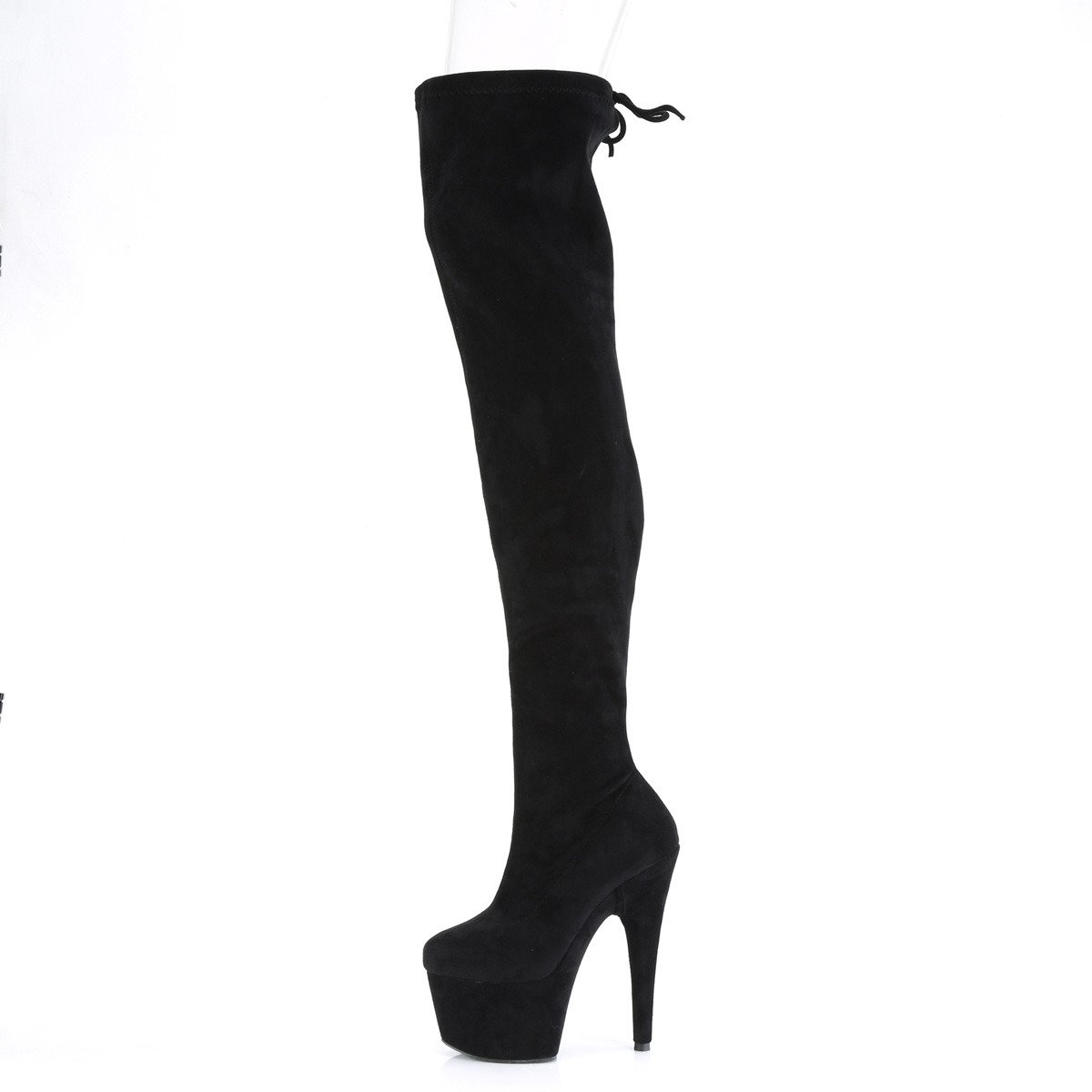 Pleaser Adore-3008 BFS/M - Black High-Platform Thigh High Boots