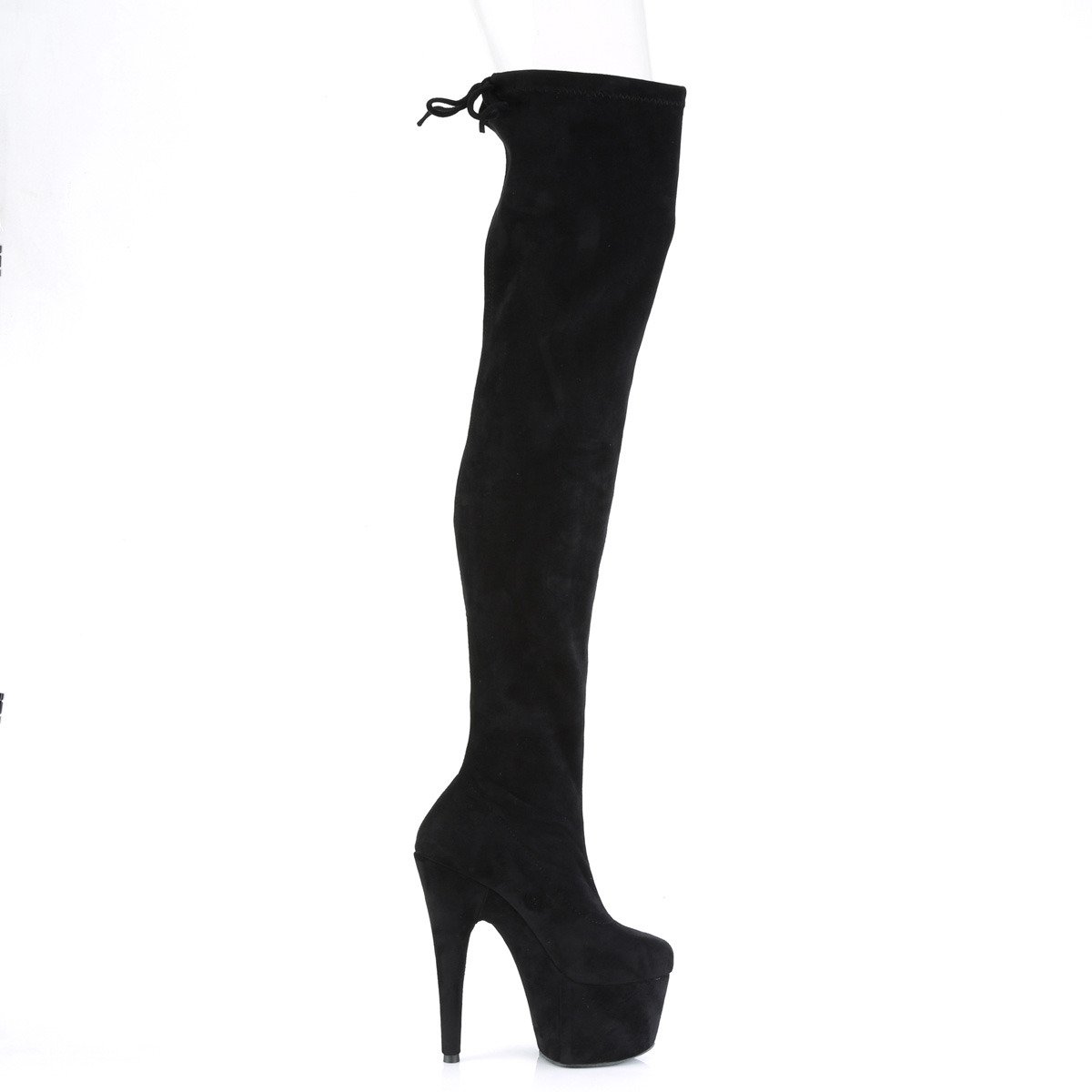 Pleaser Adore-3008 BFS/M - Black High-Platform Thigh High Boots