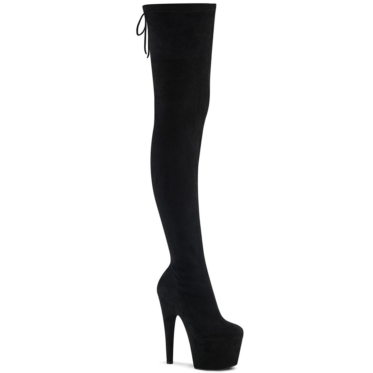 Pleaser Adore-3008 BFS/M - Black High-Platform Thigh High Boots
