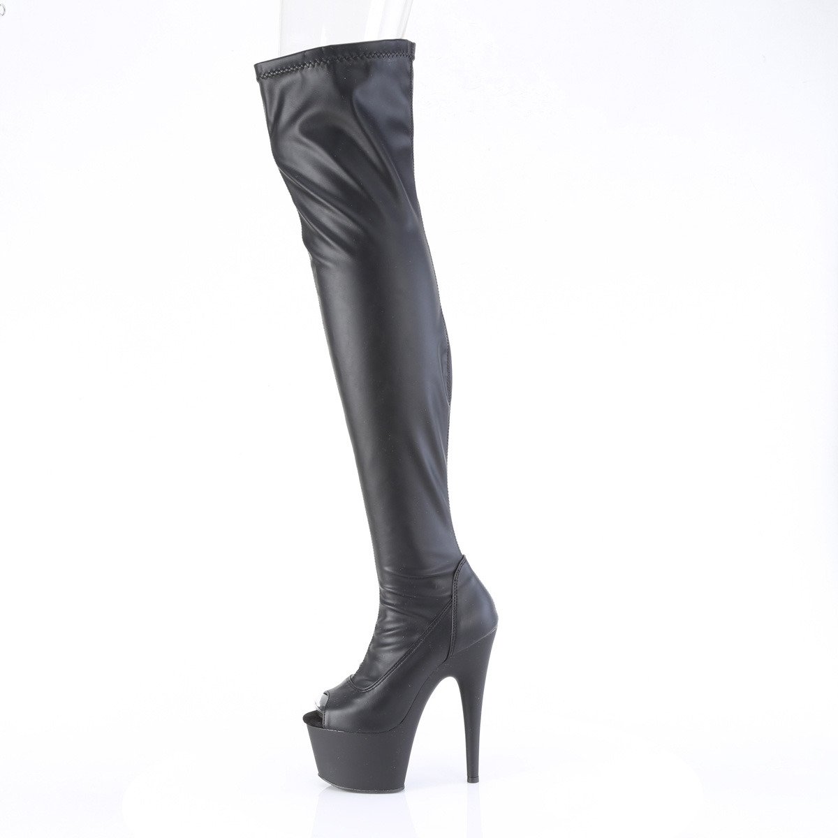 Pleaser Adore-3011 BPU/M - Black High-Platform Thigh High Boots