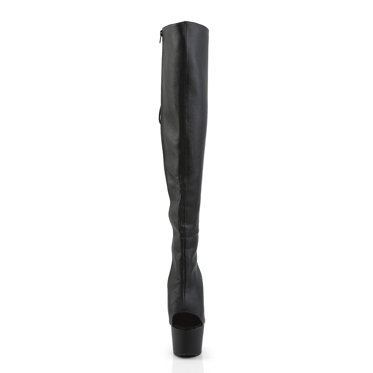 Pleaser Adore-3019 BPU/M - Black High-Platform Thigh High Boots