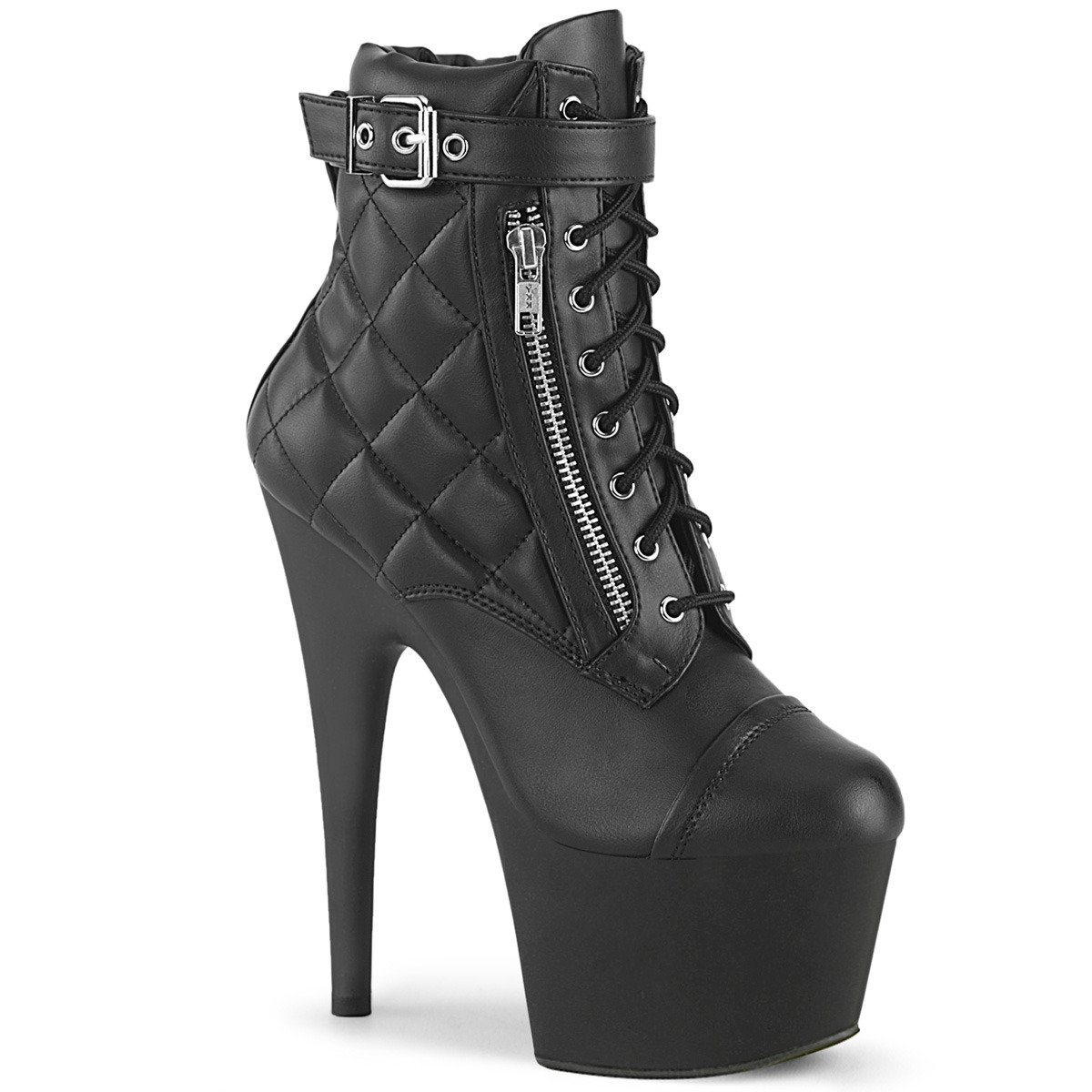 Pleaser Adore-700-05 BPU/M - Black High-Platform Ankle Boots