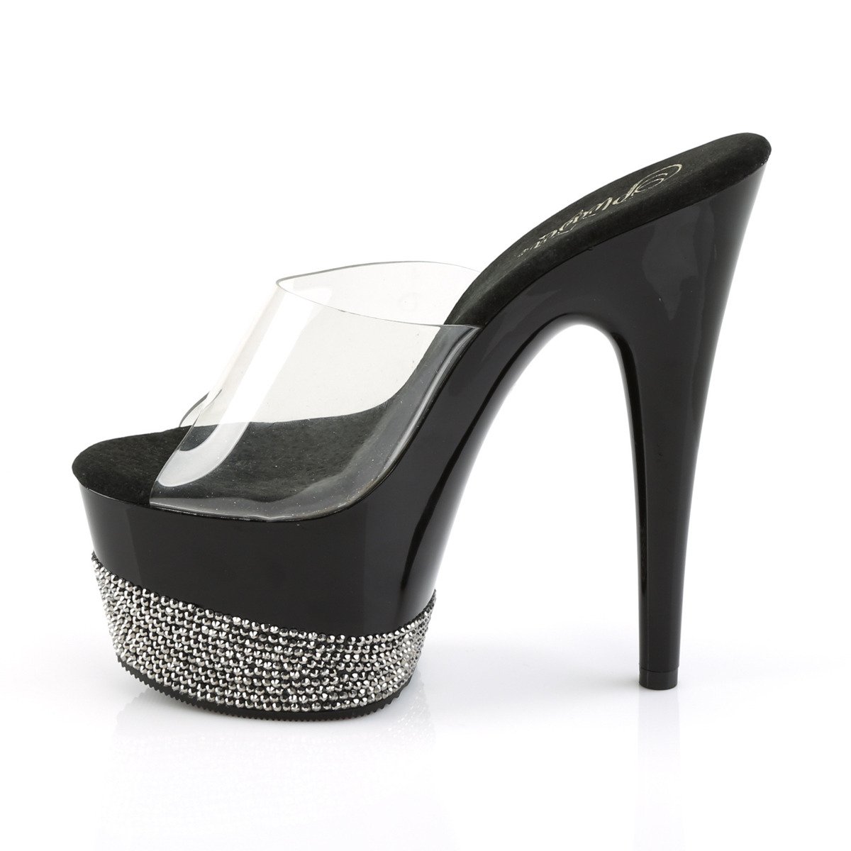 Pleaser Adore-701-3 C/B-PW - Clear High-Platform Sandals