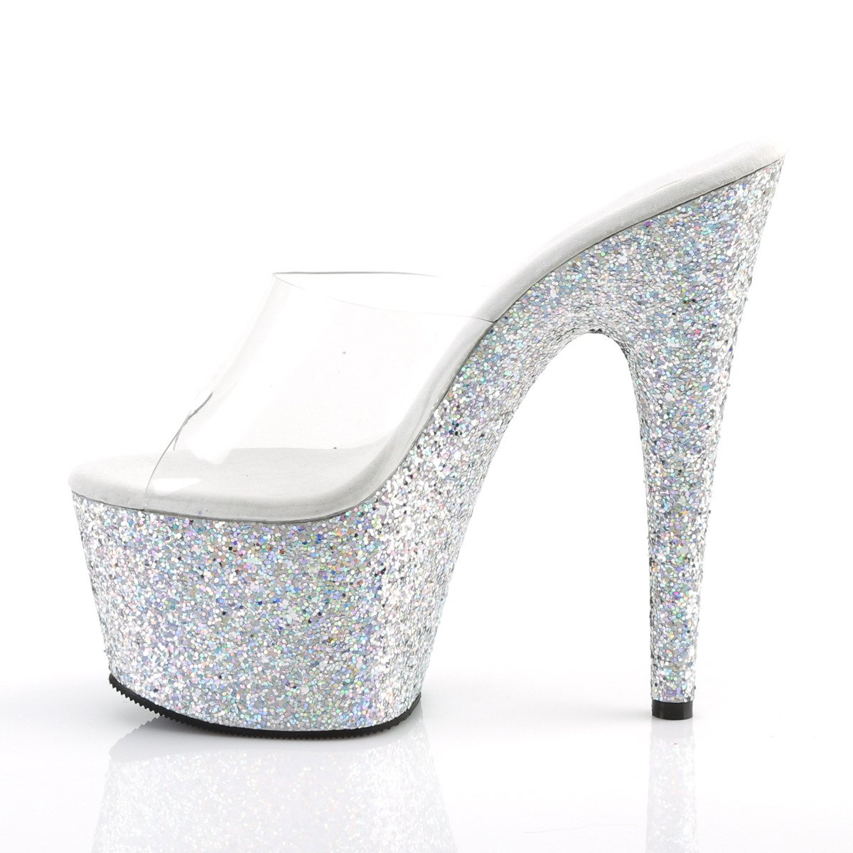 Pleaser Adore-701LG C/SG - Clear High-Platform Sandals