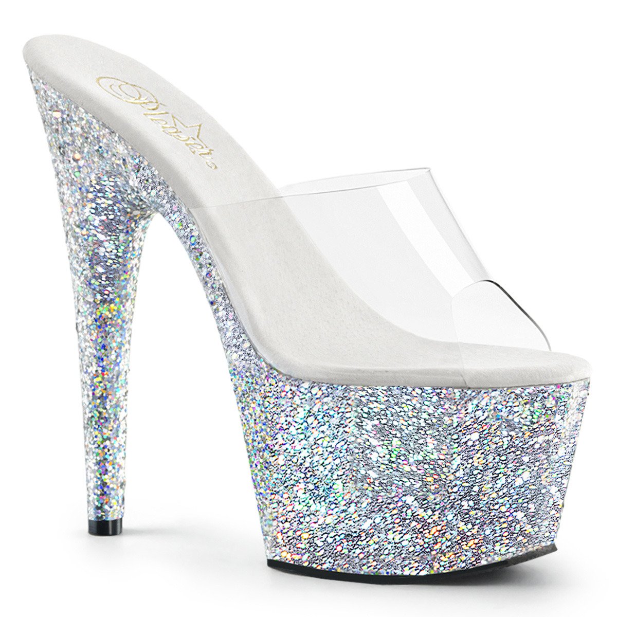 Pleaser Adore-701LG C/SG - Clear High-Platform Sandals