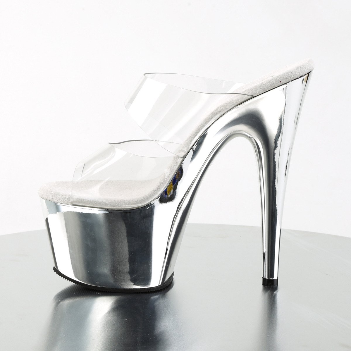 Pleaser Adore-702 C/SCH - Clear High-Platform Sandals