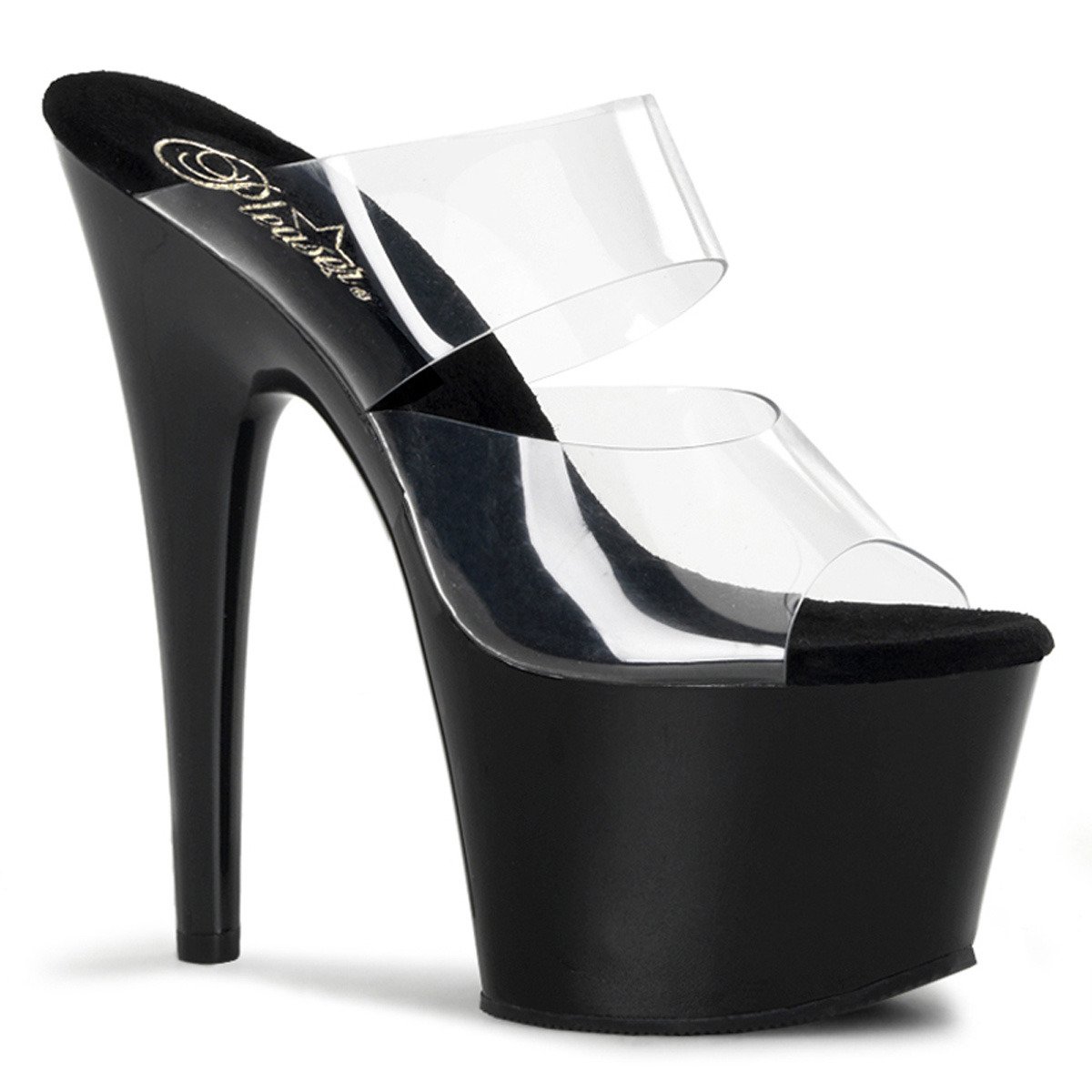 Pleaser Adore-702 C/B - Clear High-Platform Sandals