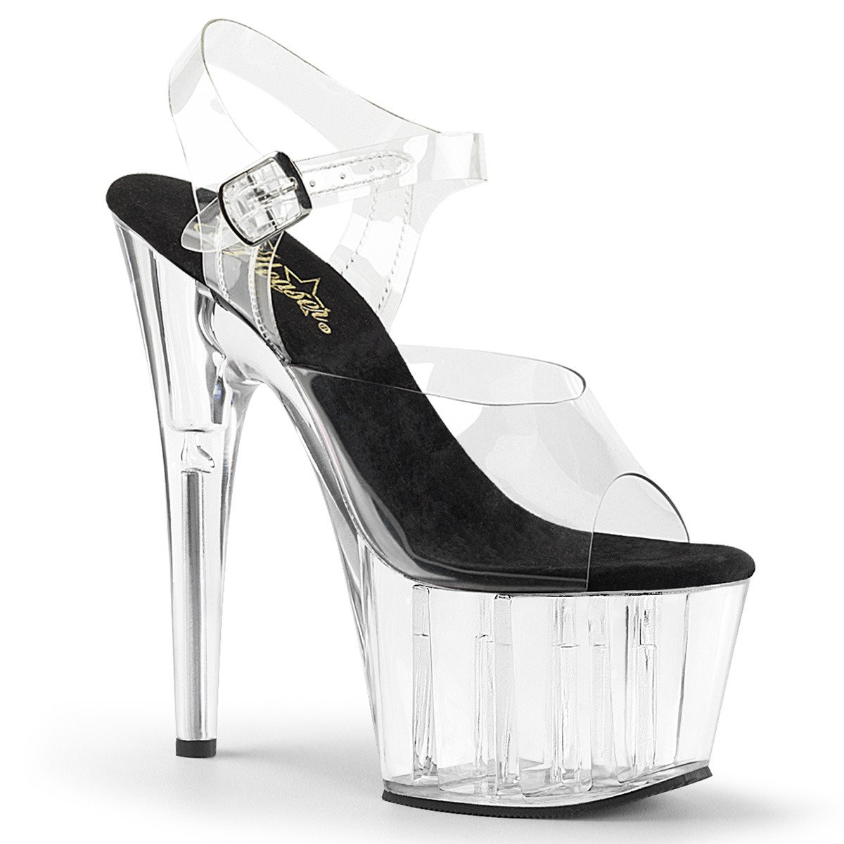 Pleaser Adore-708 C-B/C - Clear High-Platform Sandals