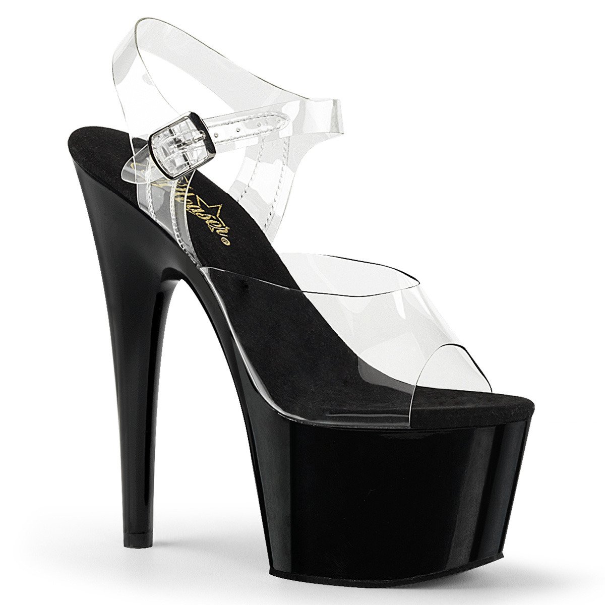 Pleaser Adore-708 C/B - Clear High-Platform Sandals