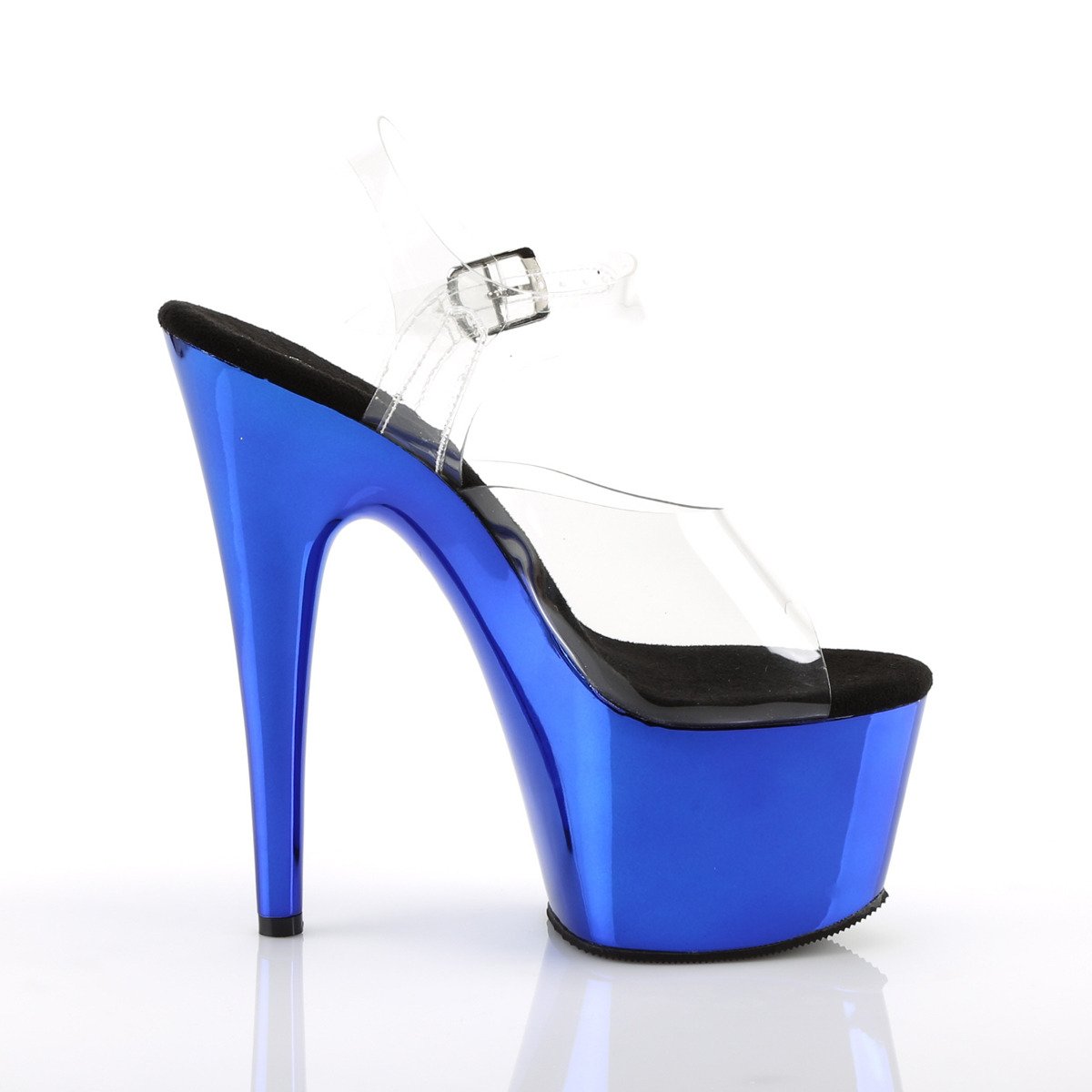 Pleaser Adore-708 C/BLCH - Clear High-Platform Sandals