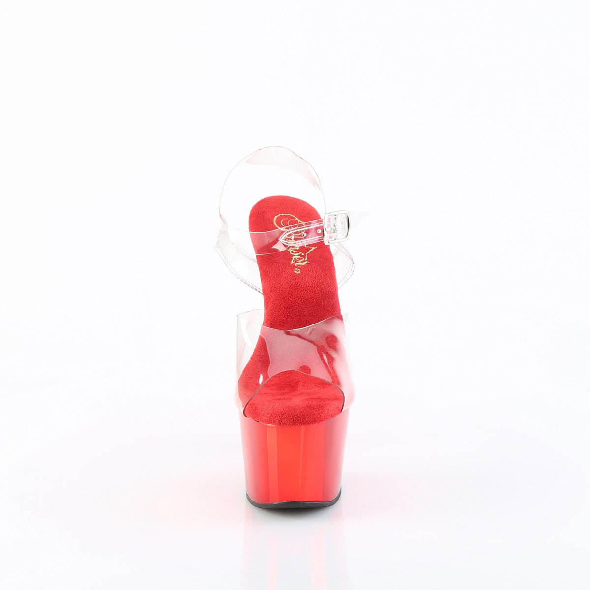 Pleaser Adore-708 C-M/RCH - Clear High-Platform Sandals