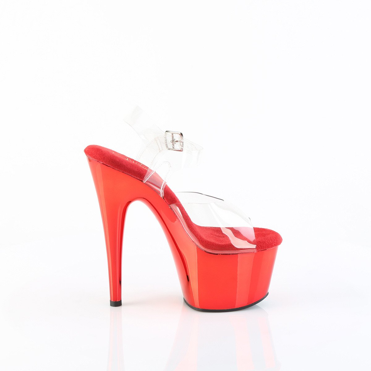Pleaser Adore-708 C-M/RCH - Clear High-Platform Sandals