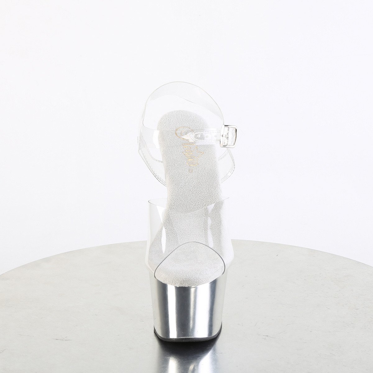 Pleaser Adore-708 C-M/SCH - Clear High-Platform Sandals