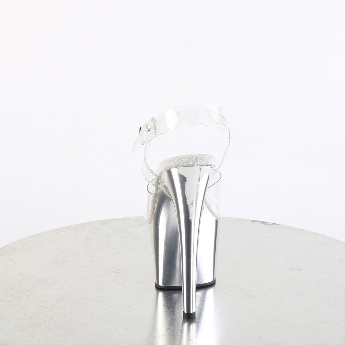 Pleaser Adore-708 C-M/SCH - Clear High-Platform Sandals