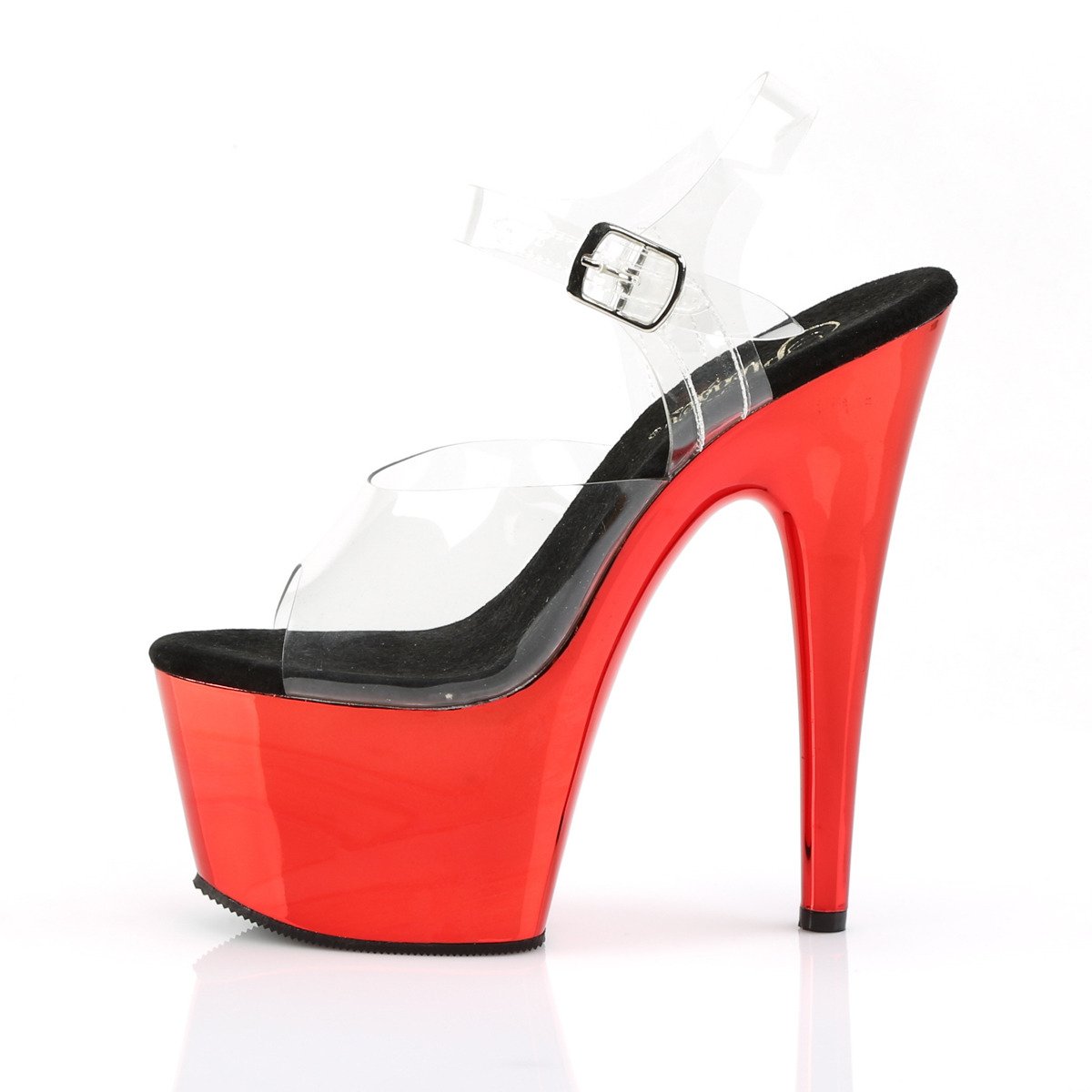 Pleaser Adore-708 C/RCH - Clear High-Platform Sandals