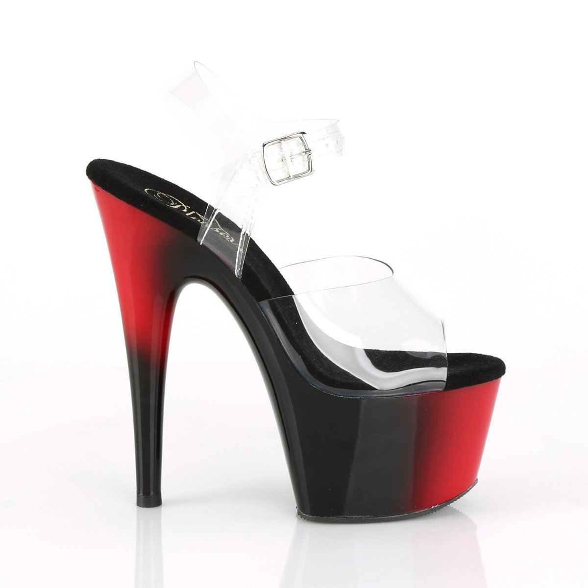 Pleaser Adore-708BR C/R-B - Clear High-Platform Sandals