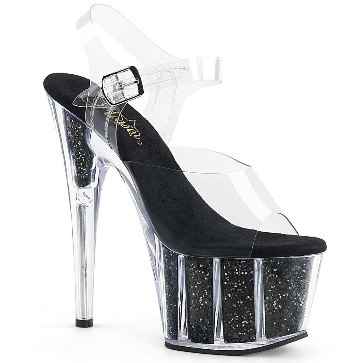 Pleaser Adore-708G C/BGI - Clear High-Platform Sandals