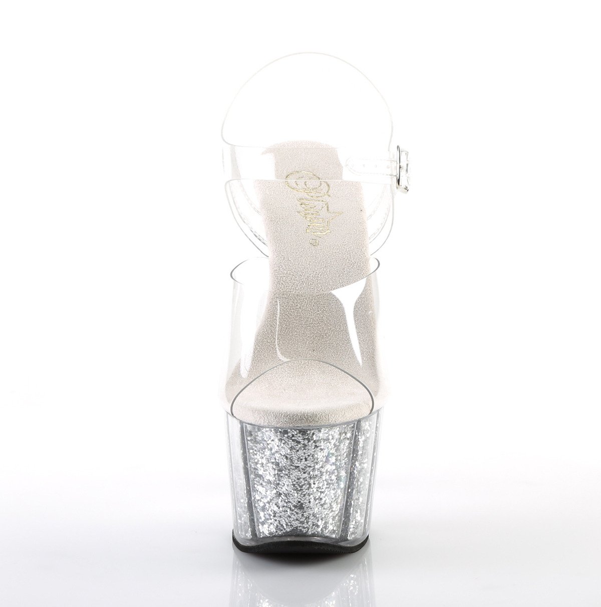 Pleaser Adore-708G C/SGI - Clear High-Platform Sandals