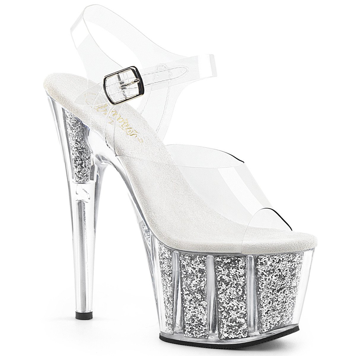 Pleaser Adore-708G C/SGI - Clear High-Platform Sandals