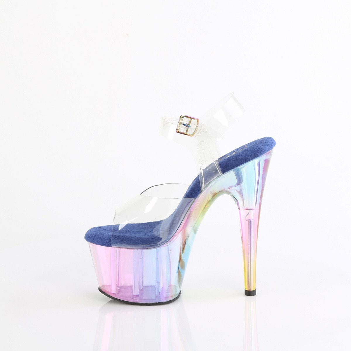 Pleaser Adore-708HT C/BLMCT - Clear High-Platform Sandals