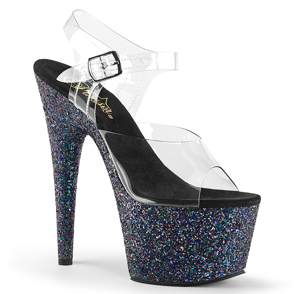 Pleaser Adore-708LG C/BG - Clear High-Platform Sandals